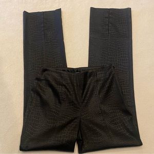 Donna Degnan Black Snake Skin Print Pants Size 6